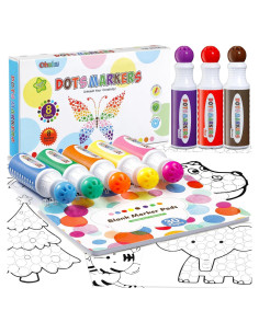 Marcadores de Puntos Ohuhu 8 Colores + Libro Actividades