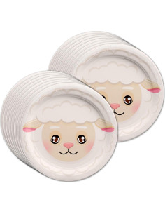 Kit de Vajilla para Fiesta de Cumpleaños Oveja 16 Personas 2