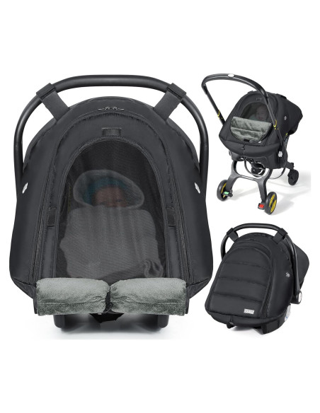 Cubierta de Asiento de Auto Orzbow Invierno Bebé Negra