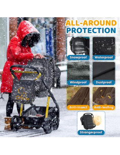 Cubierta de Asiento de Auto Orzbow Invierno Bebé Negra 2