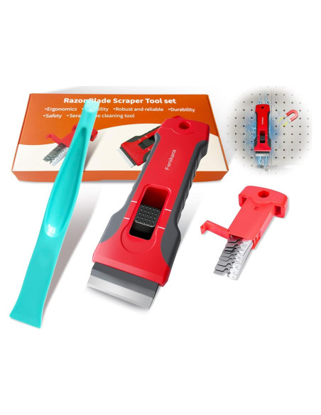 Juego de Raspadores de Cuchilla Fenikara - 2 Piezas con 10 Cuchillas