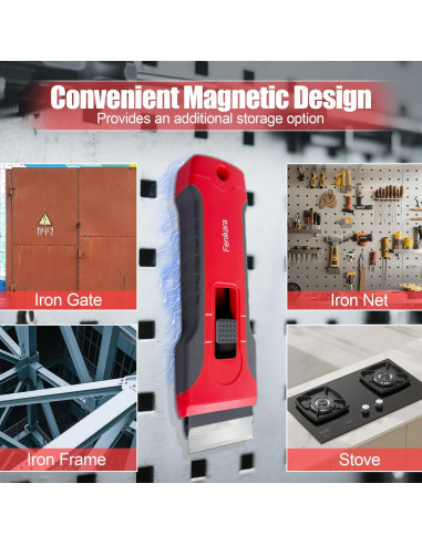 Juego de Raspadores de Cuchilla Fenikara - 2 Piezas con 10 Cuchillas