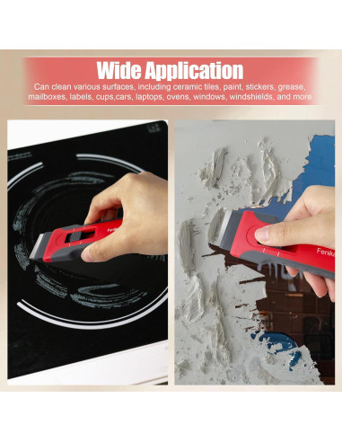 Juego de Raspadores de Cuchilla Fenikara - 2 Piezas con 10 Cuchillas