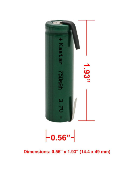 Batería de Litio Kastar 3.7V 750mAh para Cortadoras Andean D8 y Afeitadora Andis