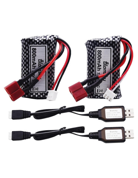 Batería Li-ion 7.4V 800mAh 2S Blomiky para RC Autos y Barcos
