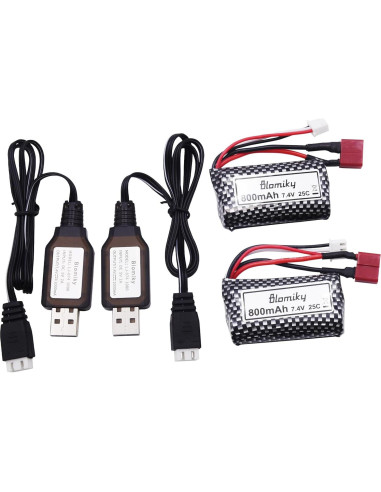 Batería Li-ion 7.4V 800mAh 2S Blomiky para RC Autos y Barcos