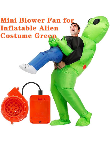 Paquete de 2 Ventiladores Inflables Naranjas para Disfraz