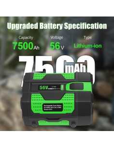 Batería de Litio 56V 7.5Ah Amitself E5075 para EGO 2