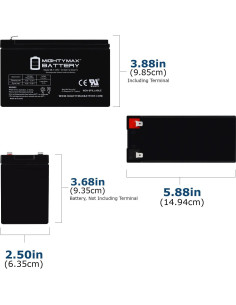 Batería Mighty Max 12V 7Ah F2 para Cámara Aqua-Vu AV715C 2