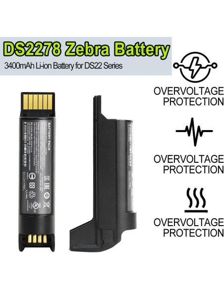 Batería de Reemplazo 3400mAh YUNJOFON para Escáner Zebra DS78