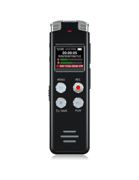 Grabadora de Voz Digital EVISTR L357 64GB Activada por Voz