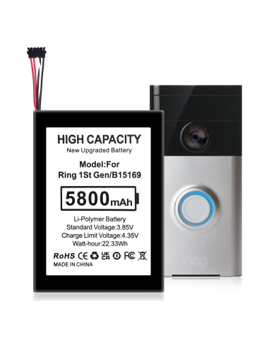 Batería Recargable B15169 Li-ion 5800mAh para Timbre Ring