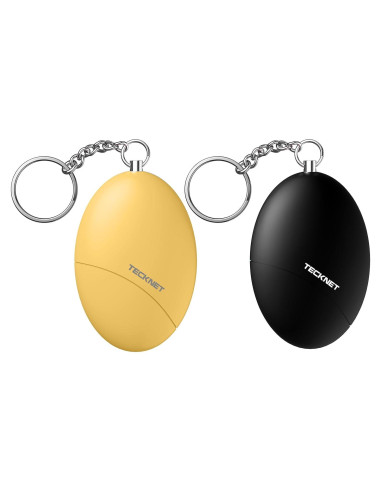 Alarma Personal TECKNET 140dB Llavero de Seguridad 2 Pack