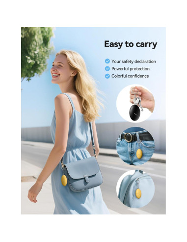 Alarma Personal TECKNET 140dB Llavero de Seguridad 2 Pack