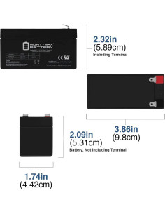 Batería recargable 12V 1.3Ah Mighty Max ML1.3-12 SLA 2