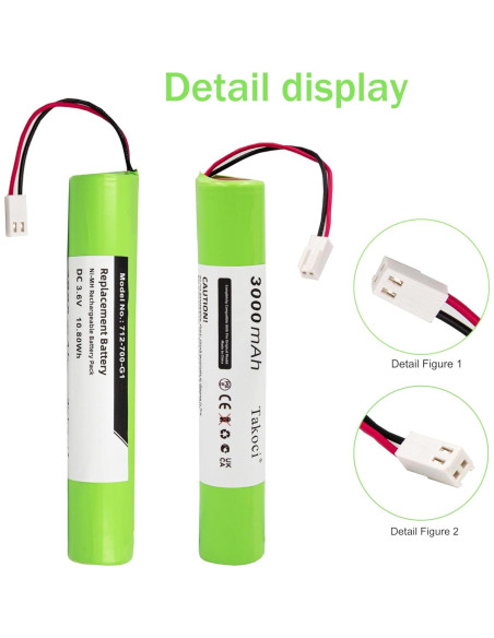 Batería 712-700-G1 Compatible D-TEK Select 3.6V 3000mAh
