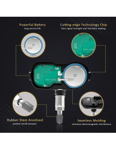 Sensor TPMS Marsflex 42607-33021 para Toyota y Lexus - Juego de 4 2