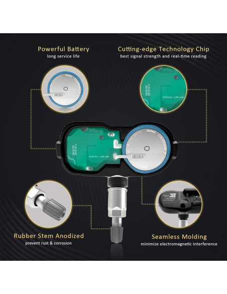 Sensor TPMS Marsflex 42607-33021 para Toyota y Lexus - Juego de 4