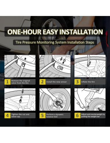 Sensor TPMS Marsflex 42607-33021 para Toyota y Lexus - Juego de 4