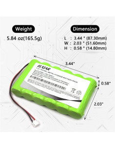 Batería Ni-MH 7.2V 2000mAh Elxjar para Comunicador DSC 3G4000 2