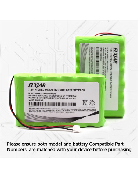 Batería Ni-MH 7.2V 2000mAh Elxjar para Comunicador DSC 3G4000