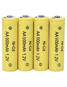 4 Baterías Recargables AA Ni-Cd 900mAh Betmaxful para Luces Solares