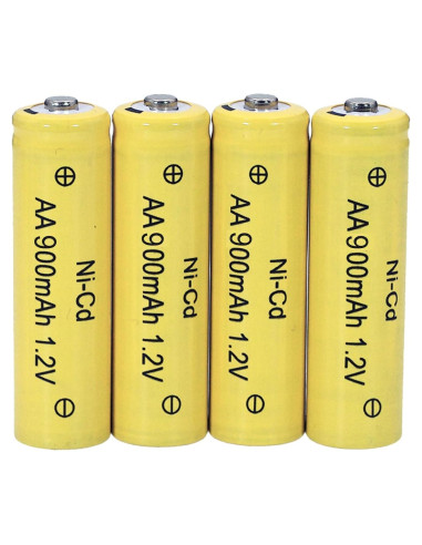 4 Baterías Recargables AA Ni-Cd 900mAh Betmaxful para Luces Solares