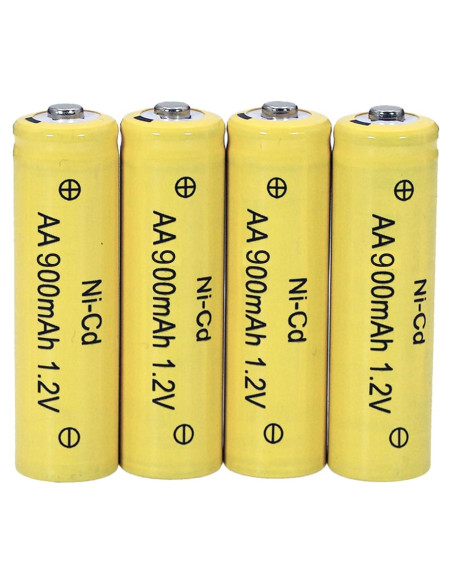 4 Baterías Recargables AA Ni-Cd 900mAh Betmaxful para Luces Solares