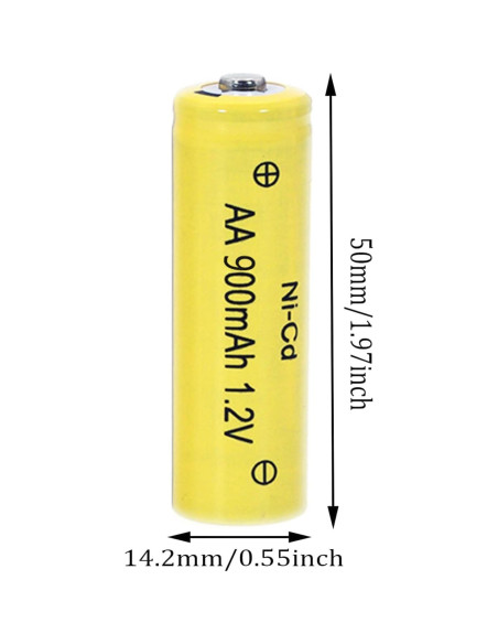 4 Baterías Recargables AA Ni-Cd 900mAh Betmaxful para Luces Solares
