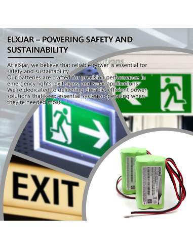 Batería Recargable Ni-MH 4.8V 1800mAh elxjar para OSI OSA126