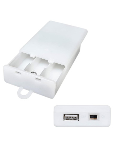 Caja de Batería para 3 Pilas AA YOLIGHT con USB 4.5V