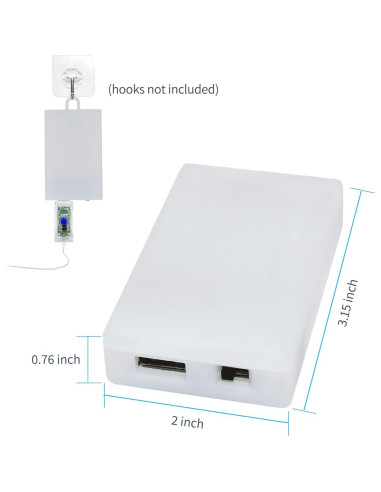 Caja de Batería para 3 Pilas AA YOLIGHT con USB 4.5V