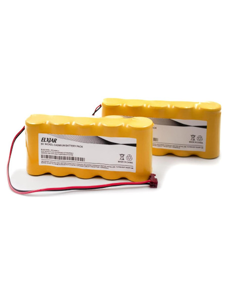 Batería Recargable NiCD 6V 2000mAh elxjar para Emergencia