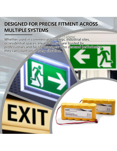 Batería Recargable NiCD 6V 2000mAh elxjar para Emergencia