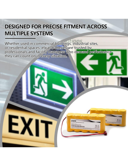 Batería Recargable NiCD 6V 2000mAh elxjar para Emergencia