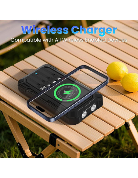 Banco de Energía Solar 49800mAh Anker Cargador Inalámbrico 15W