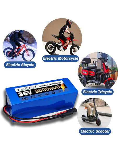 Batería de Litio 36V 8Ah Cefito para Ebike y Scooters