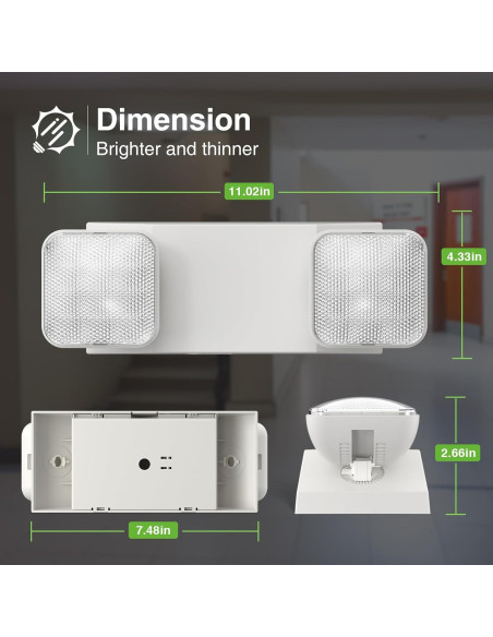Luces de Emergencia LED FREELICHT Paquete de 4 Ajustables