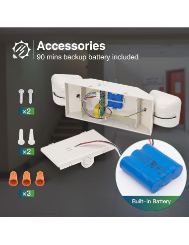 Luces de Emergencia LED FREELICHT Paquete de 4 Ajustables