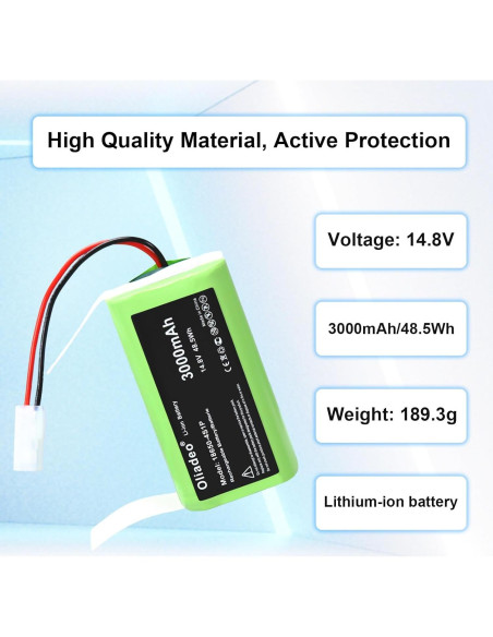 Batería de Reemplazo Bissell WJ540011 3000mAh para Aspiradora