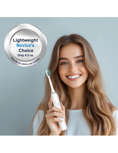 Cepillo de Dientes Eléctrico IYGLKD Impermeable 6 Modos 30 Días Batería