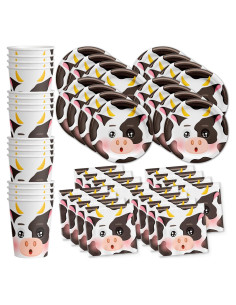 Kit de Vajilla para Fiesta de Cumpleaños Vaca - Birthday Galore