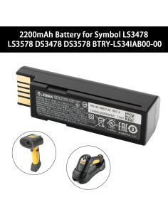 Batería de Reemplazo Zebra BTRY-LS34IAB00-00 para Escáneres 2