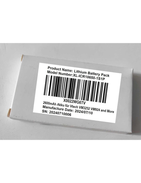 Batería Recargable 2600mAh 3.7V para Vtech VM3252/VM3254/VM934