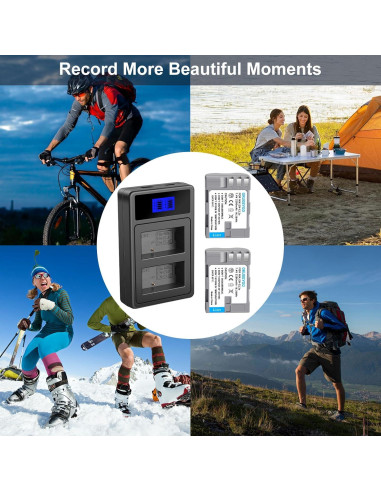 Baterías y Cargador GKUGEYGO EN-EL3E para Nikon DSLR - 2 Pzs