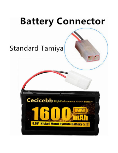 Batería Recargable Ni-MH 9.6V 1600mAh Cecicebb para RC