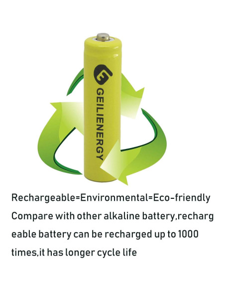 Baterías Recargables NiCd AAA GEILIENERGY 600mAh 12 Piezas