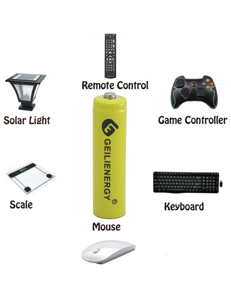 Baterías Recargables NiCd AAA GEILIENERGY 600mAh 12 Piezas