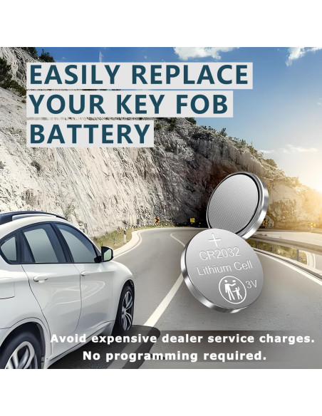 Batería de Llave Volkswagen CR2032 - 2 Piezas Compatible