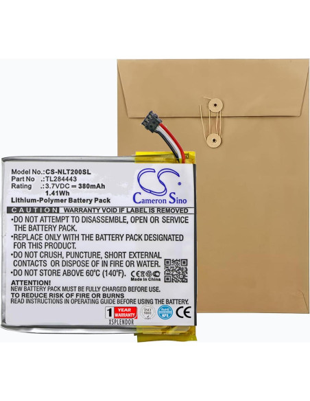 Batería de Reemplazo XSPLENDOR para Termostato Nest 2da y 3ra Gen 380mAh